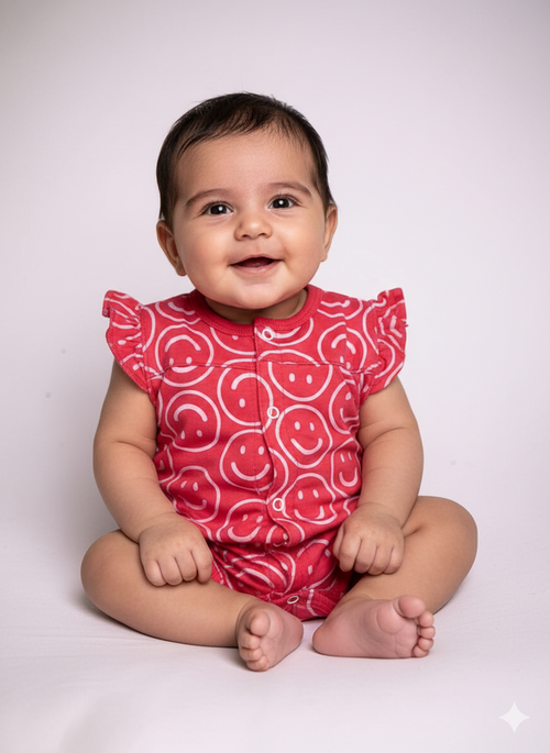 Smile - Hlaf Sleeve- Summer Romper