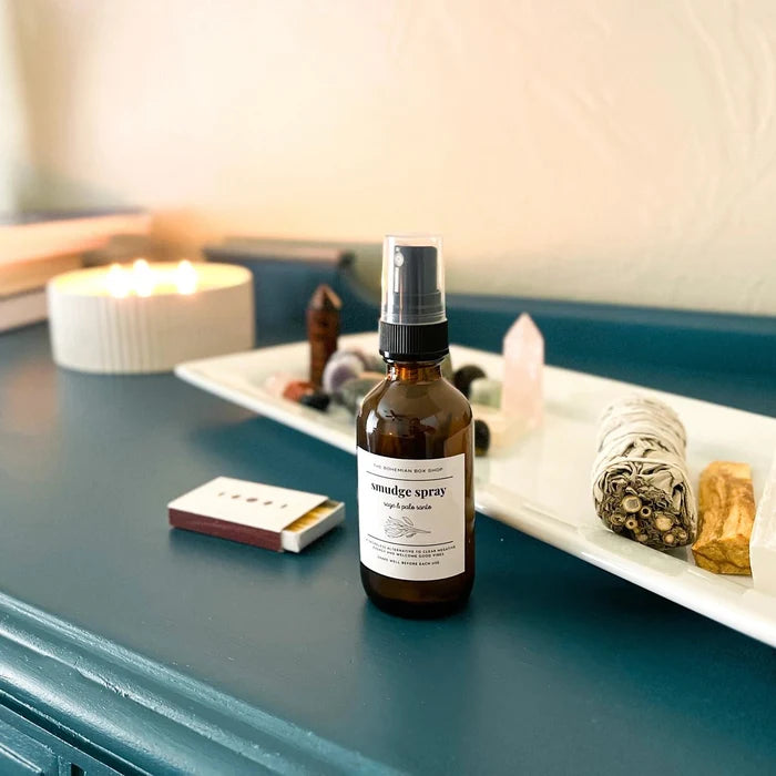Smudge Spray - Palo Santo, White Sage, Dead Sea Salt - Potpourri Gift Shop