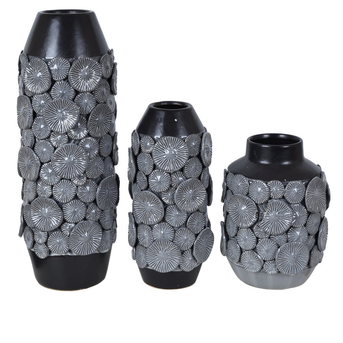 L) 6 x 6 x 17  M) 5 x 5 x 11  S) 6.5 x 6.5 x 8.5 Ceramic
