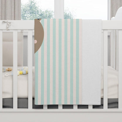 Kids Blanket Neutral Stripped Animal, Baby Blanket, Kids Bedding | Pippa + June