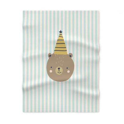 Kids Blanket Neutral Stripped Animal, Baby Blanket, Kids Bedding | Pippa + June
