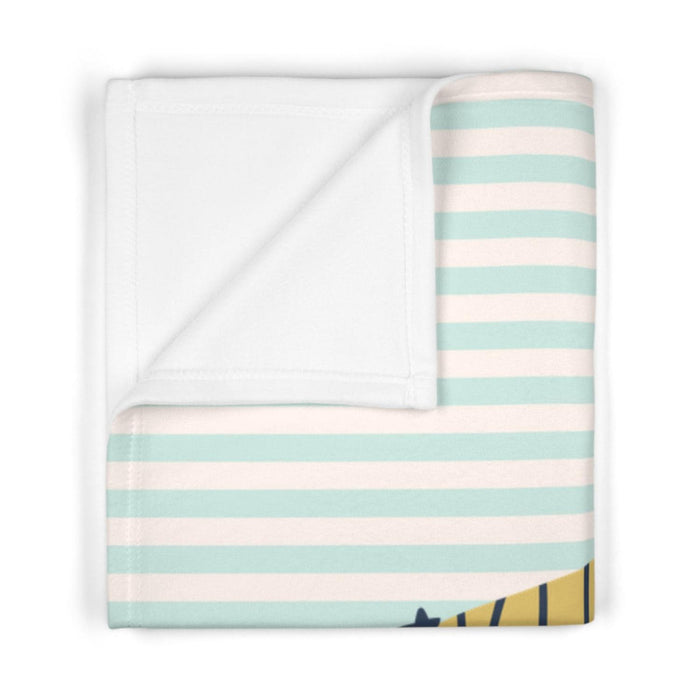 Kids Blanket Neutral Stripped Animal, Baby Blanket, Kids Bedding | Pippa + June