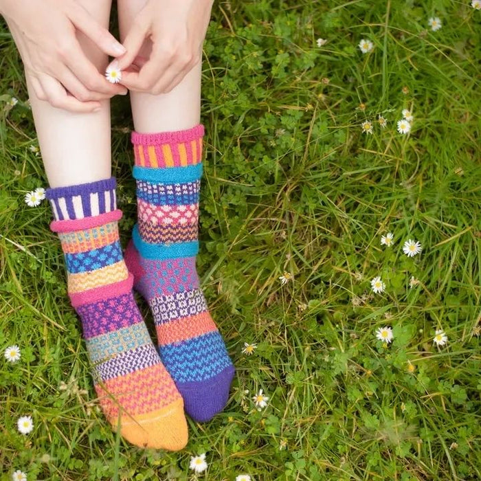 Sunny Crew Socks | Large (Women 10 - 12 / Men 9 - 11) - Potpourri Gift Shop