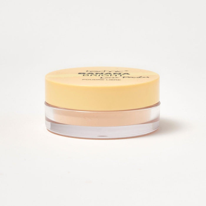 A banana bright loose powder on a white background.