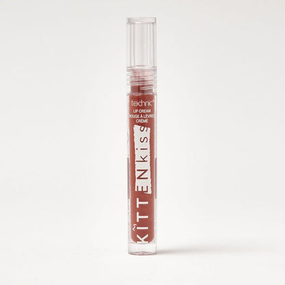 A kitten kiss lip cream in the shade Brown Bunny on a white background.