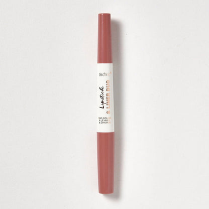 A lipstick and liner duo in the shade Sand Storm on a white background.