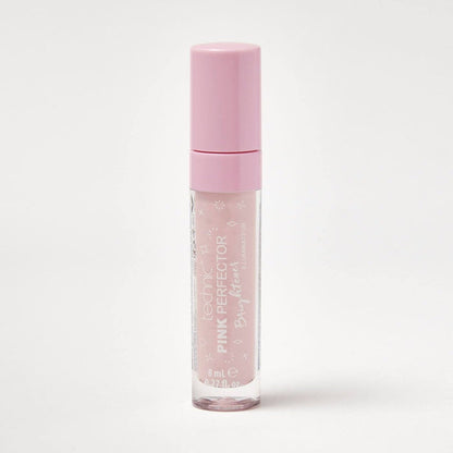 A pink perfector concealer on a white background.