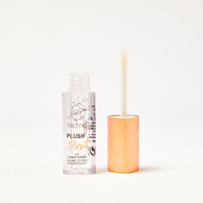 An opened plush pout lip conditioner on a white background.
