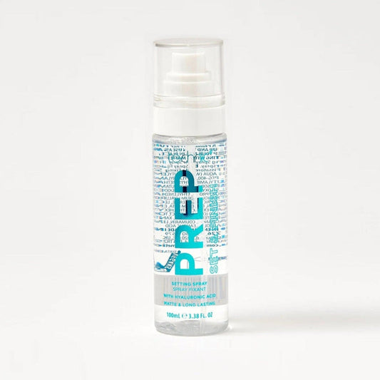 The prep set and finish setting spray in front of a white background.