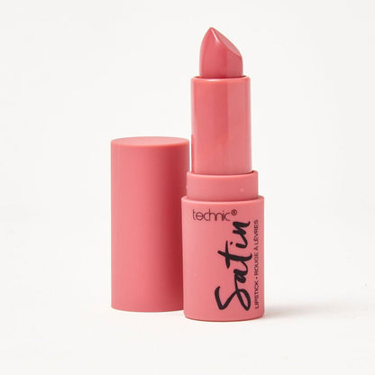 An open satin lipstick in the shade Silk Cape on a white background.