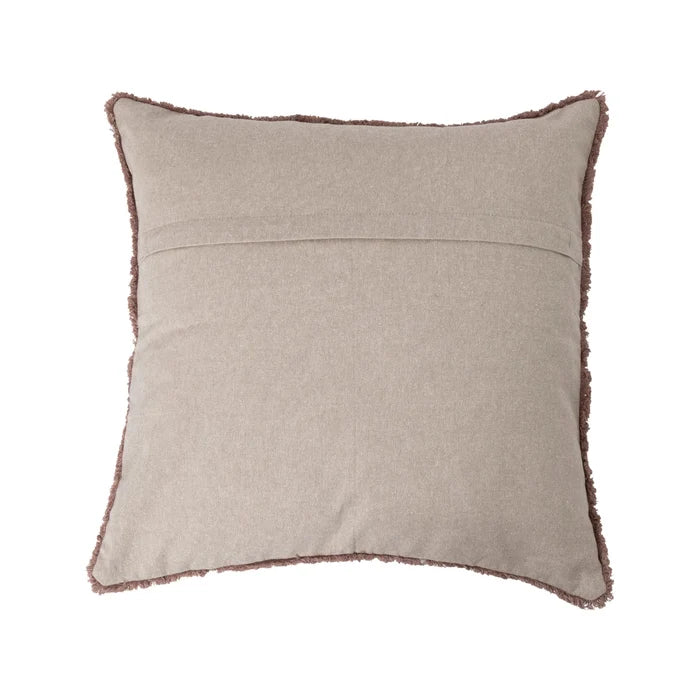 Textural Embroidered Cotton Pillow