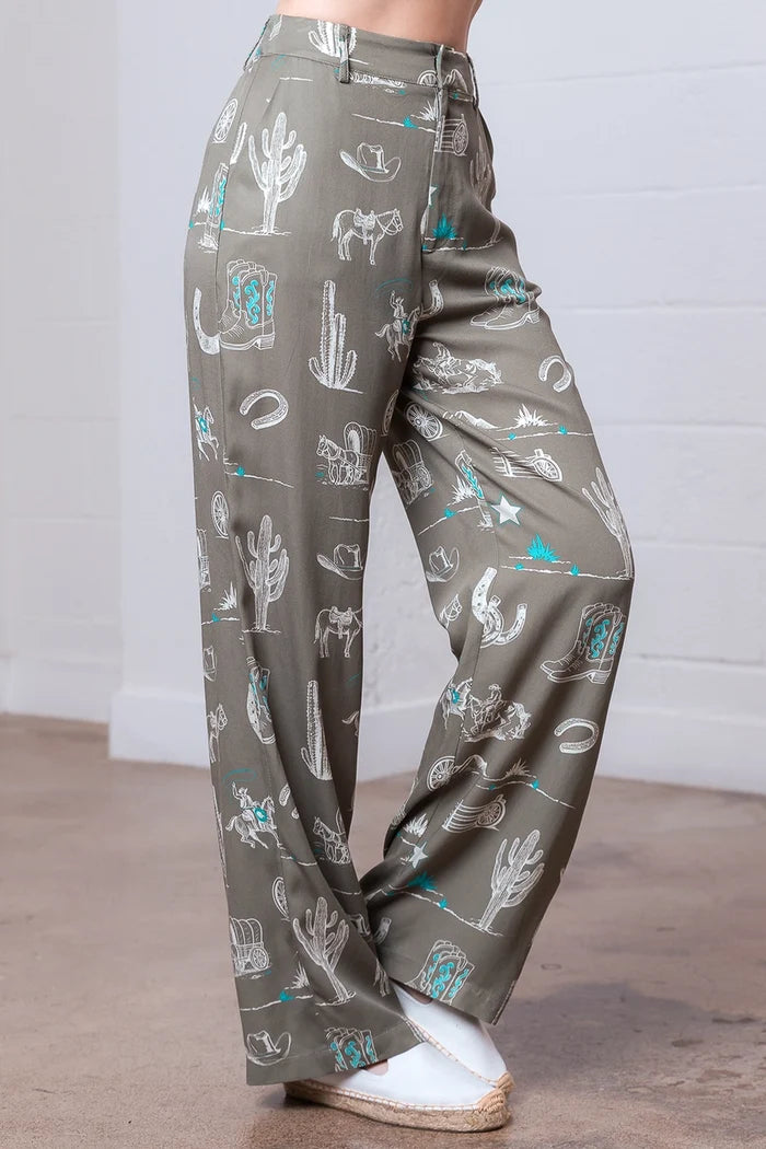 The Buckaroo High Waisted Western Pants - Deer Creek Mercantile