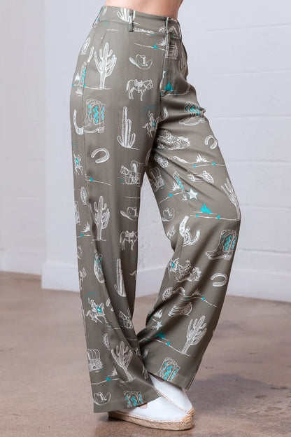 The Buckaroo High Waisted Western Pants - Deer Creek Mercantile