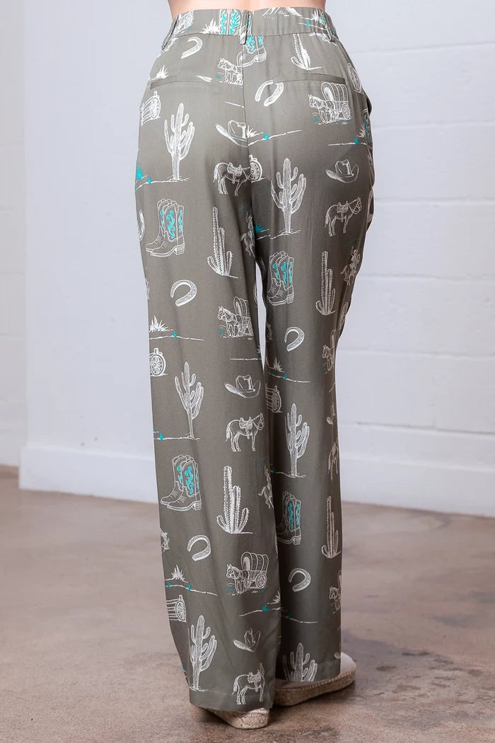 The Buckaroo High Waisted Western Pants - Deer Creek Mercantile