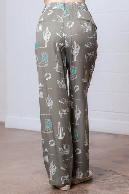 The Buckaroo High Waisted Western Pants - Deer Creek Mercantile