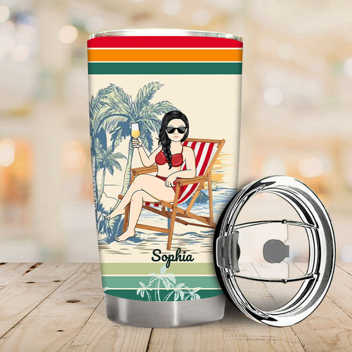 The Legend Has Retired Not My Problem Anymore - Pool Tumbler - Summer Vibe Gift Personalized Custom Tumbler