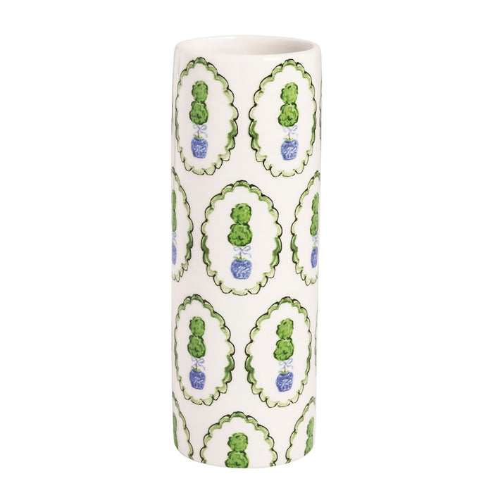 Topiary Pattern Stem Vase