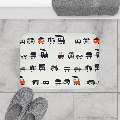 Boys Bath Mat Choo Choo Train, Boys Bathroom Decor, Kids Bathroom | Pippa + June