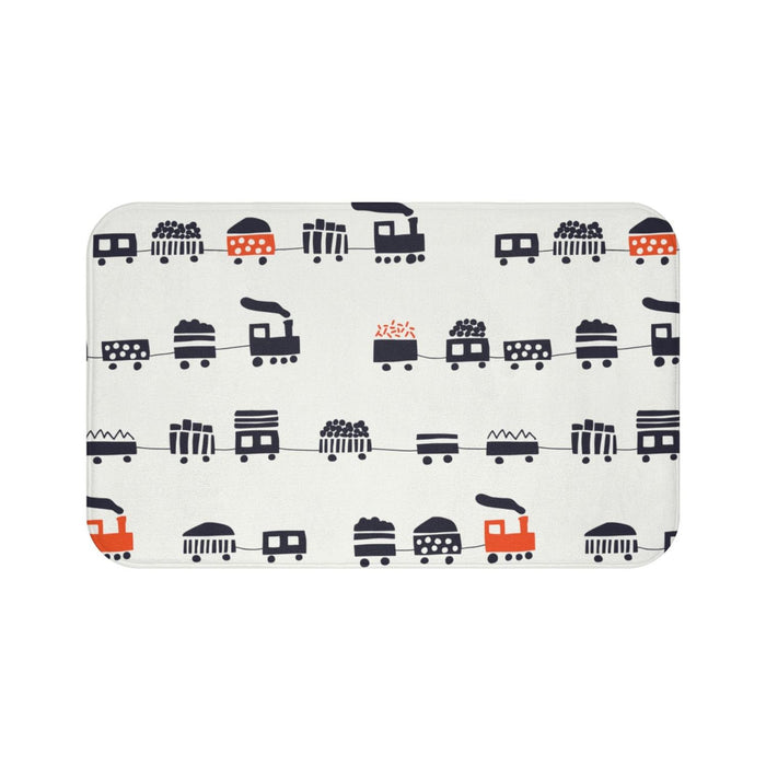 Boys Bath Mat Choo Choo Train, Boys Bathroom Decor, Kids Bathroom | Pippa + June