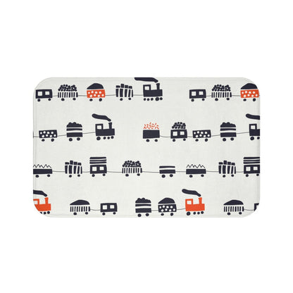 Boys Bath Mat Choo Choo Train, Boys Bathroom Decor, Kids Bathroom | Pippa + June