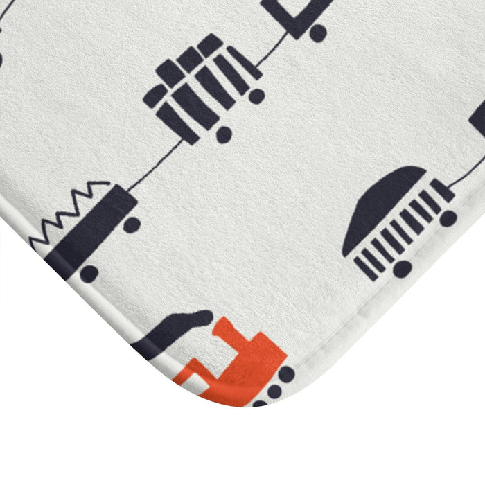 Boys Bath Mat Choo Choo Train, Boys Bathroom Decor, Kids Bathroom | Pippa + June