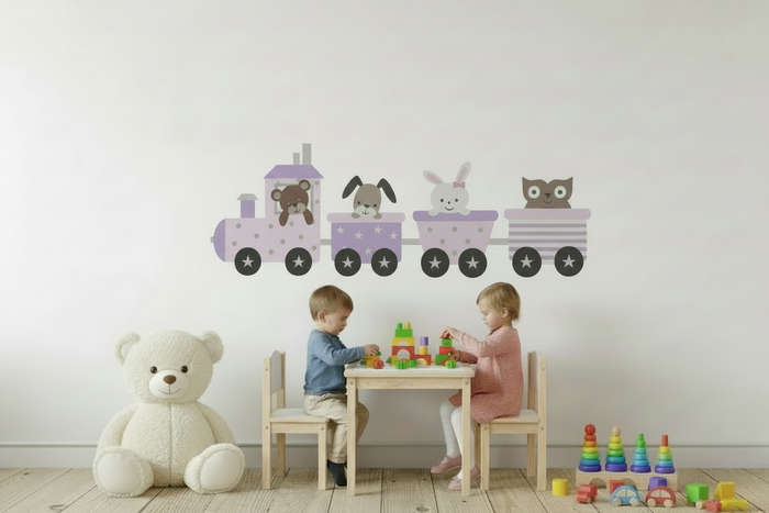 Kids Wall Decals Choo Choo Train, Kids Wall Stickers, Childrens Wall Decals, Peel and Stick Wall Decals, Removable Wall Decals, Wall Decal for Kids Room, Nursery Wall Decals, Kids Room Wall Decor, Wall Stickers for Kids, Vinyl Wall Decals | Pippa + June