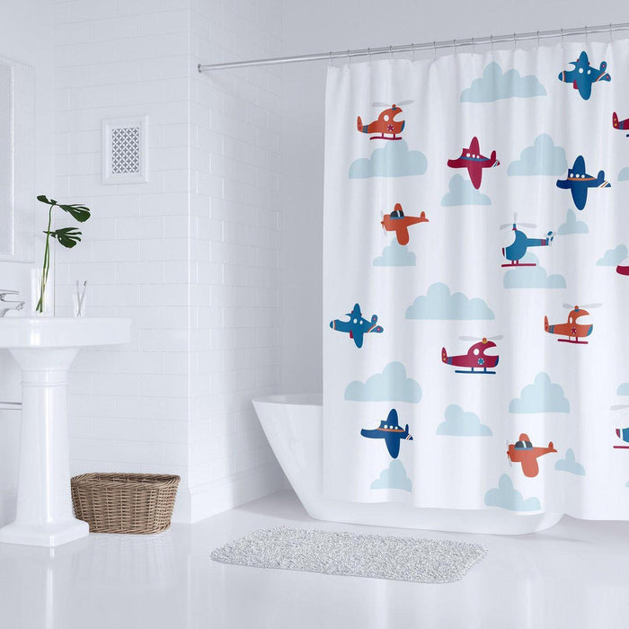 Boys Airplane Shower Curtain, Boys Bathroom Decor, Boys Decor | Pippa + June