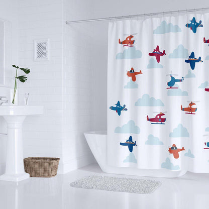 Boys Airplane Shower Curtain, Boys Bathroom Decor, Boys Decor | Pippa + June