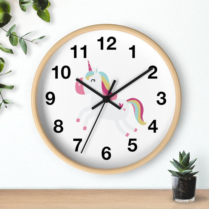 Kids Wall Clock, Fairy Tale Unicorn Wall Clock, Silent Non Ticking Wall Clock, Children's Wall Clock, Nursery Wall Clock, Toddler Wall Clock, Baby Room Clock, Playroom Wall Clock, Girls Bedroom Wall Clock, Kids Room Decor, Made in the USA | Pippa + June