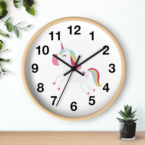 Kids Wall Clock, Fairy Tale Unicorn Wall Clock, Silent Non Ticking Wall Clock, Children's Wall Clock, Nursery Wall Clock, Toddler Wall Clock, Baby Room Clock, Playroom Wall Clock, Girls Bedroom Wall Clock, Kids Room Decor, Made in the USA | Pippa + June