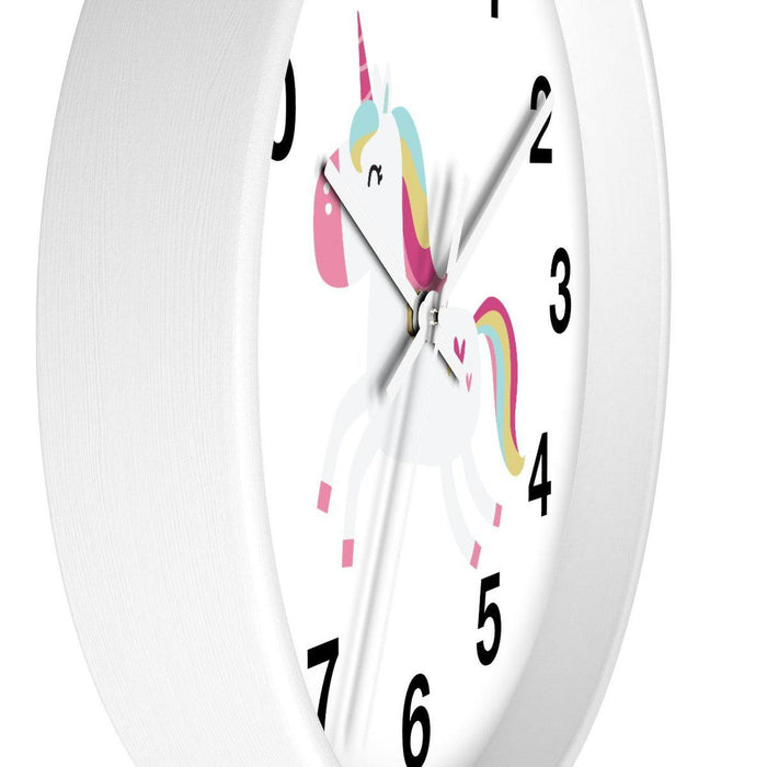 Kids Wall Clock, Fairy Tale Unicorn Wall Clock, Silent Non Ticking Wall Clock, Children's Wall Clock, Nursery Wall Clock, Toddler Wall Clock, Baby Room Clock, Playroom Wall Clock, Girls Bedroom Wall Clock, Kids Room Decor, Made in the USA | Pippa + June