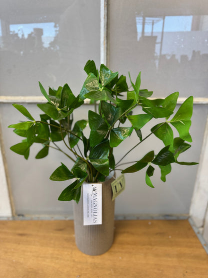 Silk green UV protect garden oxalis plant 15 inch outdoor safe for transitional everyday home decor from Magnolias Home Decor