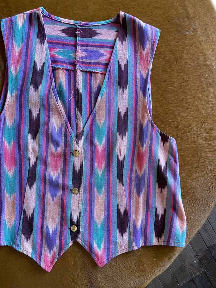 Vintage 90s Southwest Vest *Fits Like A Large - Deer Creek Mercantile