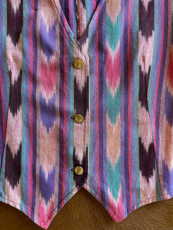 Vintage 90s Southwest Vest *Fits Like A Large - Deer Creek Mercantile
