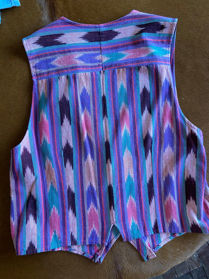 Vintage 90s Southwest Vest *Fits Like A Large - Deer Creek Mercantile