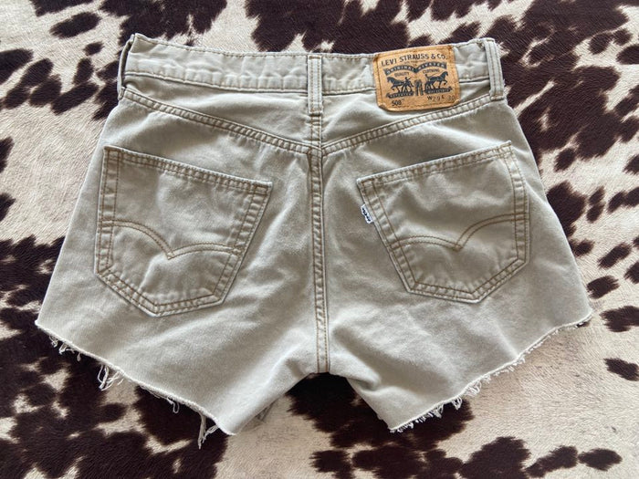 Vintage Tan Levi's Cutoff Shorts - Distressed Sz 29 SS25 - Deer Creek Mercantile