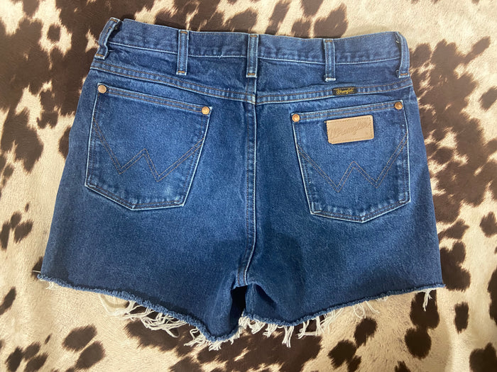 VINTAGE Wrangler Cutoff Denim Shorts Distressed - Deer Creek Mercantile