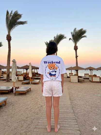 Weekend bear  - T-shirt Oversize  (Kids Unisex)