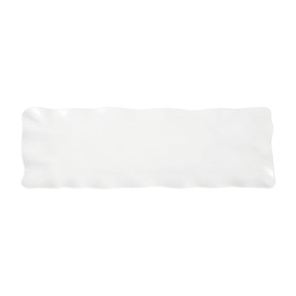 White 20 3/4" Melamine Rectangle Tray