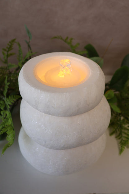 White Rock Fountain Candle