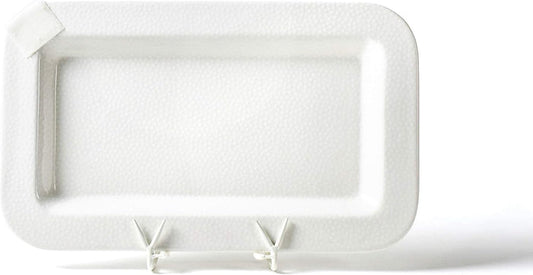 White Small Dot Mini Entertaining Rectangle Platter