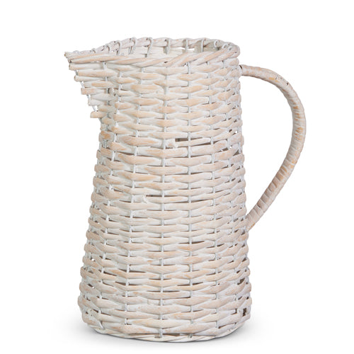 Whitewash Woven Pitcher