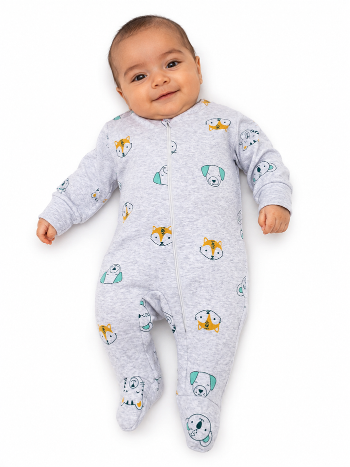 Wild boy Romper _Zipper Winter