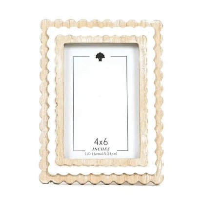 Wood Photo Frame 6 x 8 x 1 in Scallop Edge - Potpourri Gift Shop