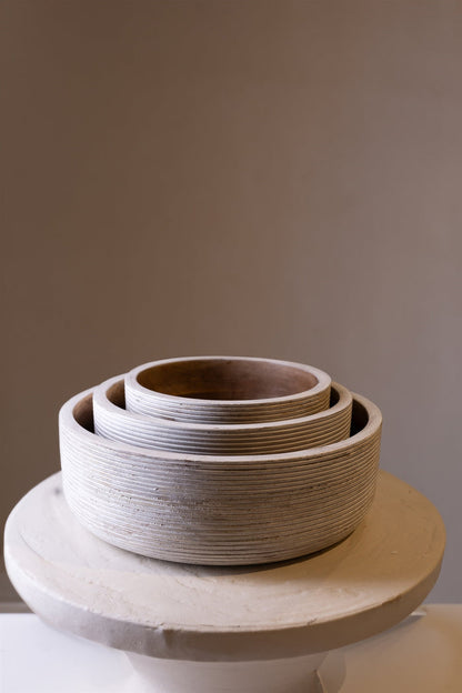 Wooden Round Bowls -3 Sizes