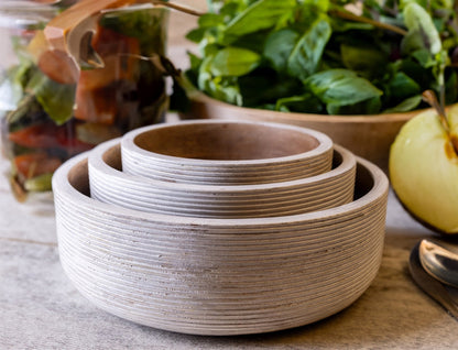 Wooden Round Bowls -3 Sizes