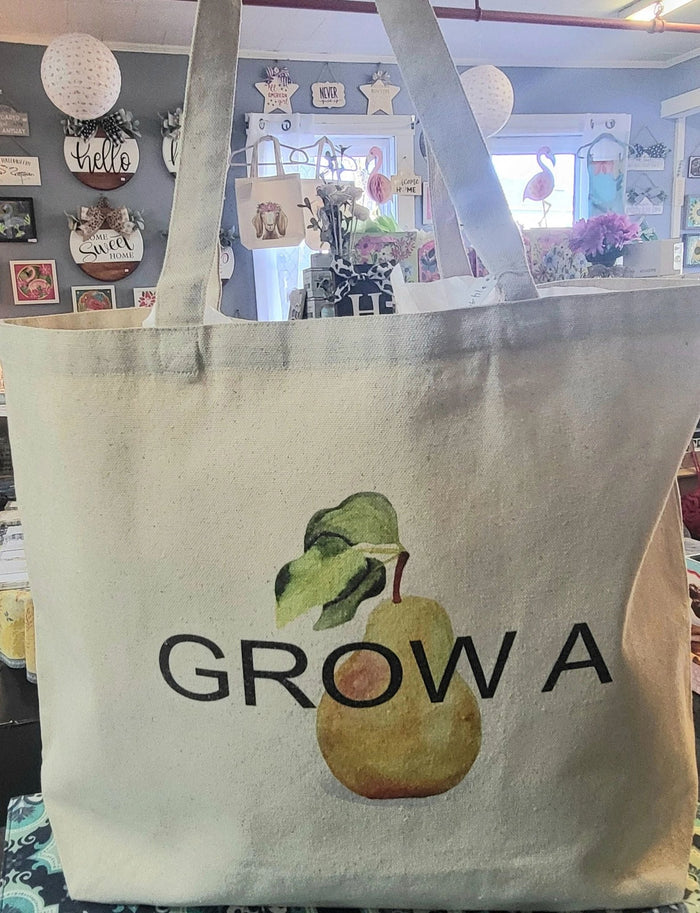 X - Large "Grow A Pear" Tote Bag - Potpourri Gift Shop