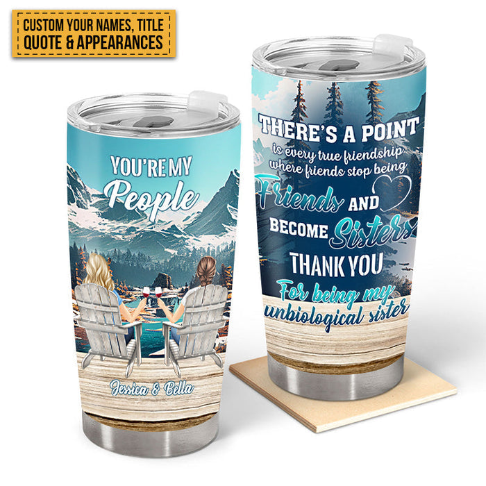 You Are My Person Because Of You I Laugh A Little Harder - Gift For Bestie - Personalized Custom Tumbler